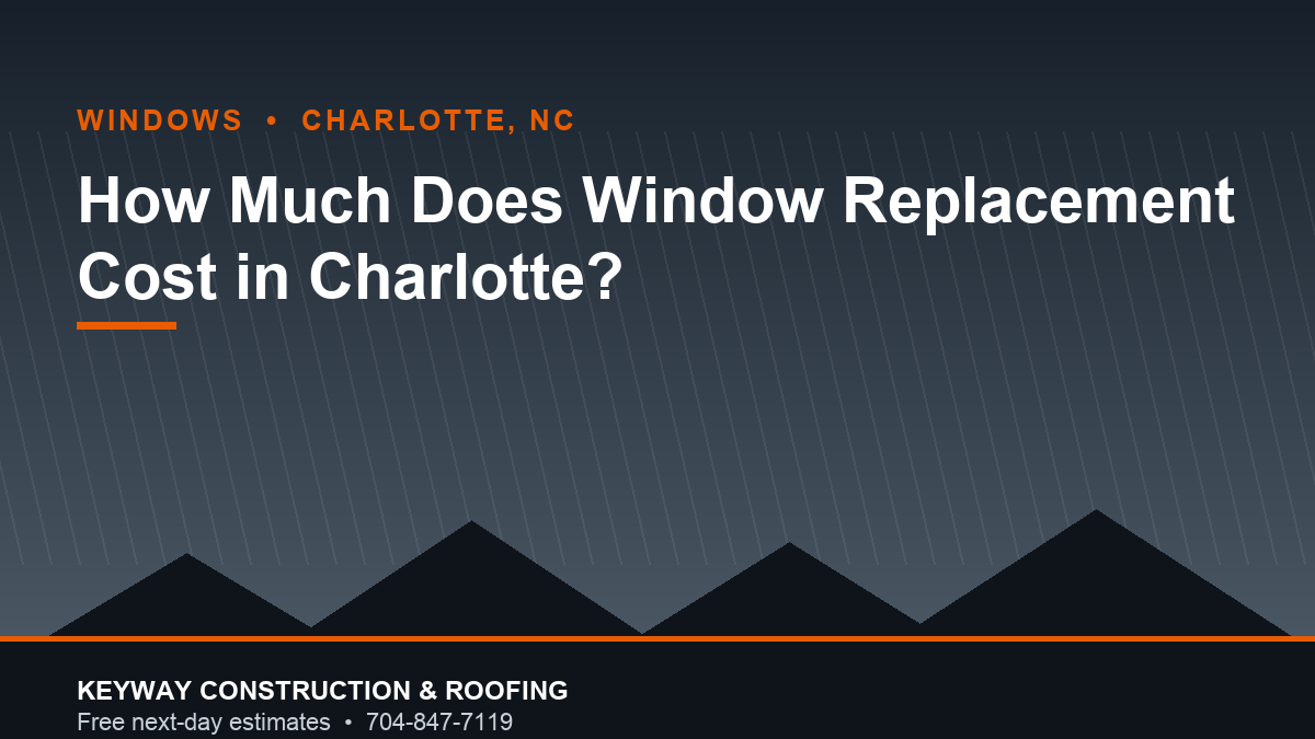Replacement windows on a Charlotte NC home