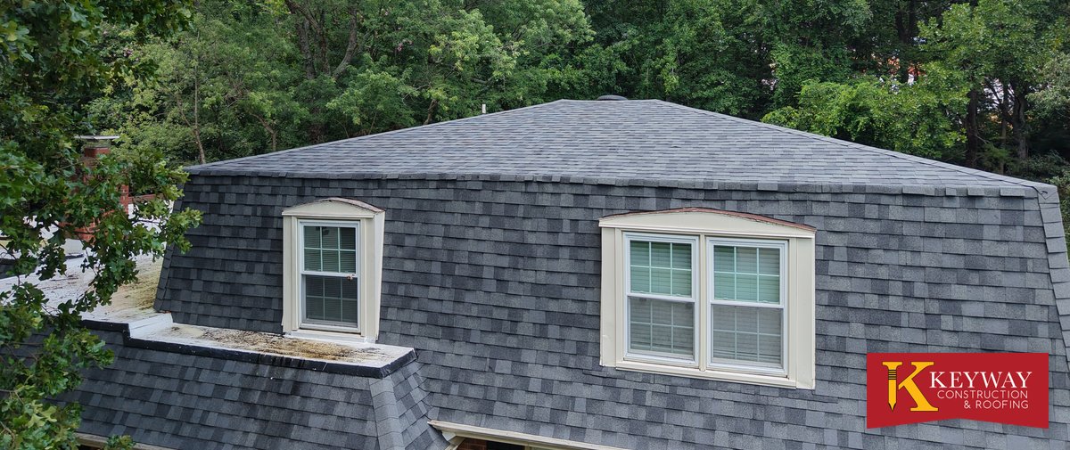 New shingles on a mansard style roof in Charlotte NC
